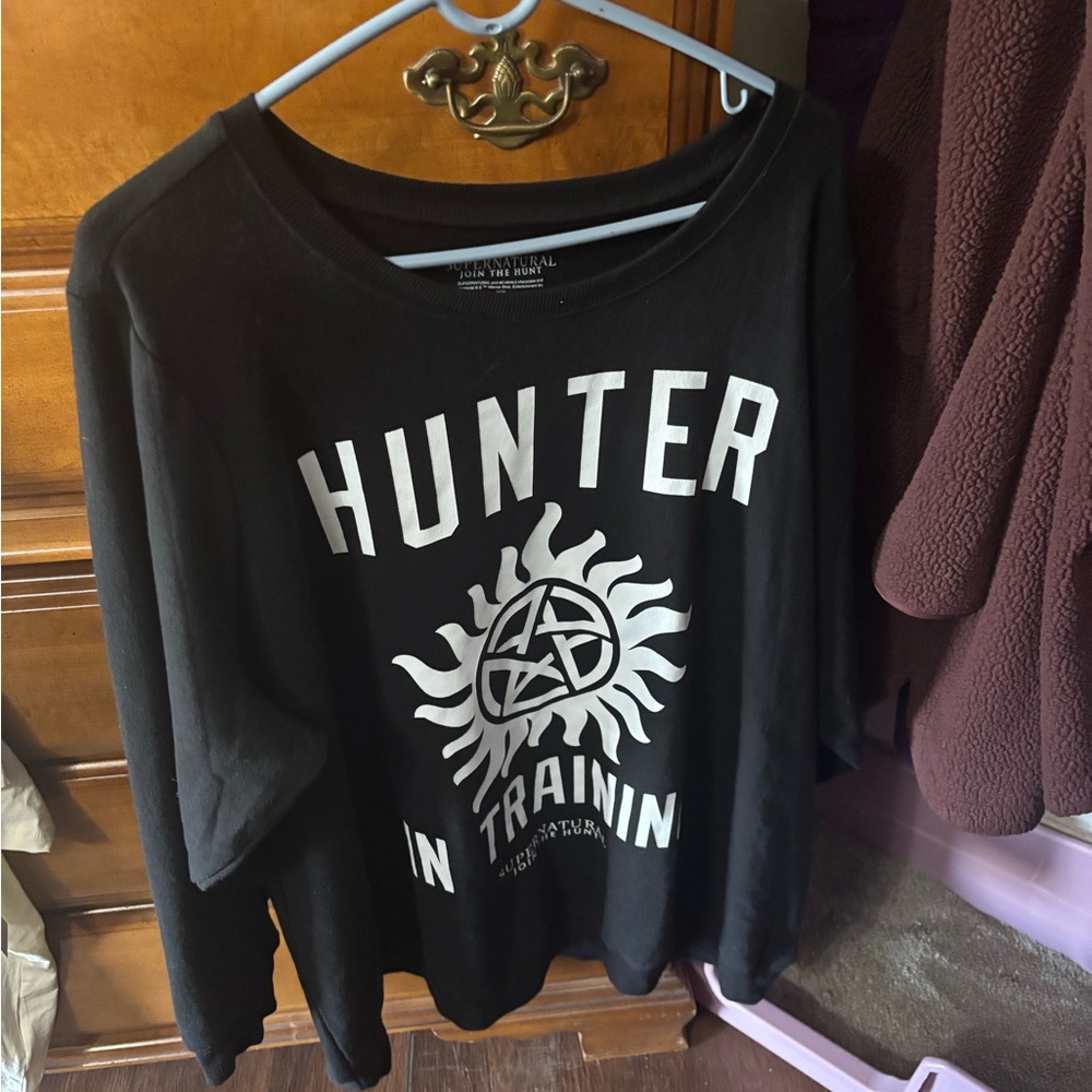 Black Hunter in Training Sweatshirt-Supernatural